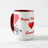 Grappig zebra love hart Valentijnse Mok (Voorkant links)