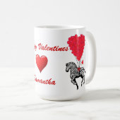 Grappig zebra love hart Valentijnse Mok (Voorkant rechts)