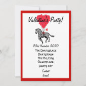 Grappig zebra valentijnen feest kaart (Voorkant)