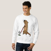 Grappig Zee Otter Spelen Golf Trui (Voorkant volledig)