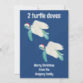Grappig Zee Schildpad 12 dagen van Kerstmis Vakant Feestdagenkaart (Voorkant)