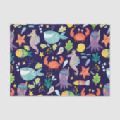 Grappig Zee Wereld Tissuepapier (Voorkant)