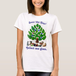 Grappig "Zeeen de dag! Verzamel Zee" Tree T-shirt