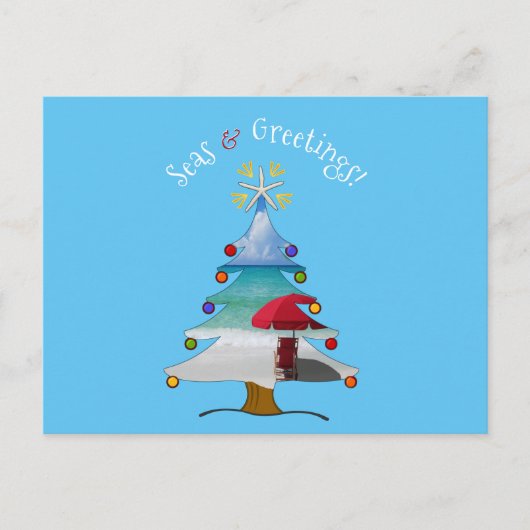 Grappig Zeeen en groeten Foto's Kerstmis Feestdagenkaart (Voorkant)