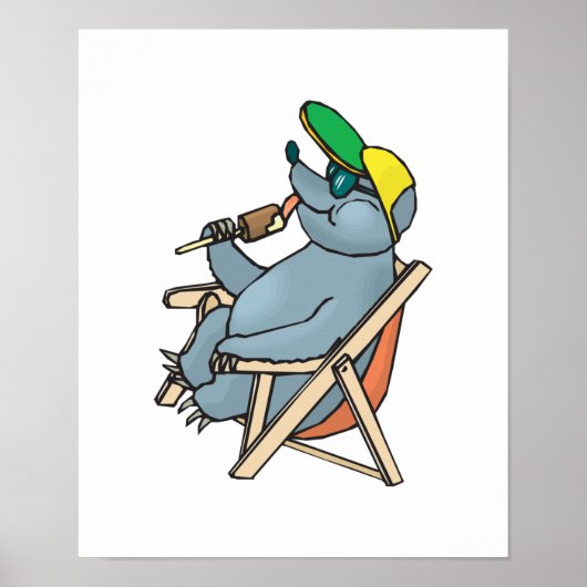 grappig zeehondenijs poster (Voorkant)