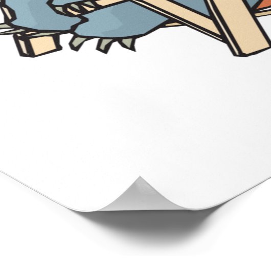 grappig zeehondenijs poster (Hoek)