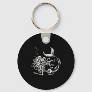 Grappig Zeemeermin Skelet Halloween Kostuum Vrouwe Sleutelhanger