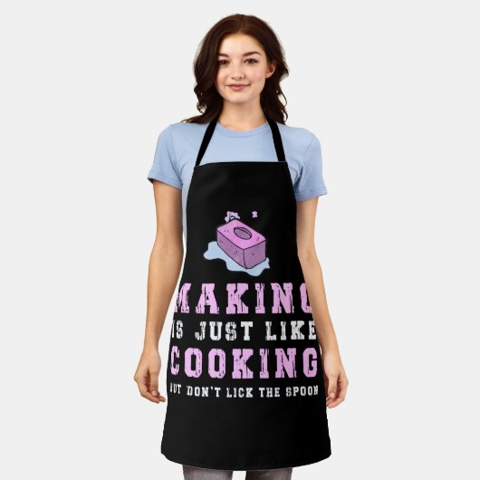 Grappig zeepgeschenk voor mannen vrouwen zeep make schort (Gedragen)