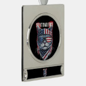 Grappig zeg het tegen mijn gezicht grappige kat verzilverd banner ornament (Rechts)