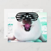 Grappig zegel briefkaart (Voorkant / Achterkant)