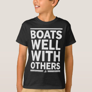 Grappig zeil nautisch ontwerp met clic schip t-shirt
