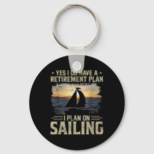 Grappig zeilontwerp voor mannen vrouwen zeilboot s sleutelhanger