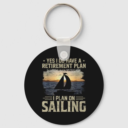 Grappig zeilontwerp voor mannen vrouwen zeilboot s sleutelhanger (Voorkant)
