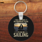 Grappig zeilontwerp voor mannen vrouwen zeilboot s sleutelhanger (Voorkant)