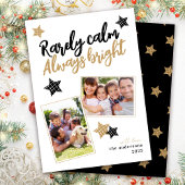 Grappig zelden kalm altijd heldere foto ster feestdagenkaart