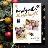 Grappig zelden kalm altijd heldere foto ster feestdagenkaart