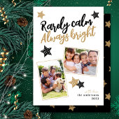 Grappig zelden kalm altijd heldere foto ster feestdagenkaart