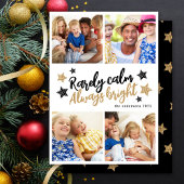 Grappig zelden kalm altijd heldere foto ster feestdagenkaart