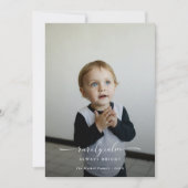 Grappig Zelden Rustig Altijd Heldere Kinder Foto Feestdagenkaart (Voorkant)