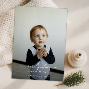 Grappig Zelden Rustig Altijd Heldere Kinder Foto Feestdagenkaart