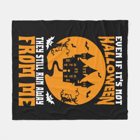 Grappig zelfs als het geen halloween fleece Blanke (Voorkant (Horizontaal))