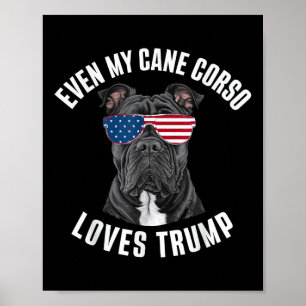 Grappig, zelfs mijn Cane Corso houdt van politieke Poster