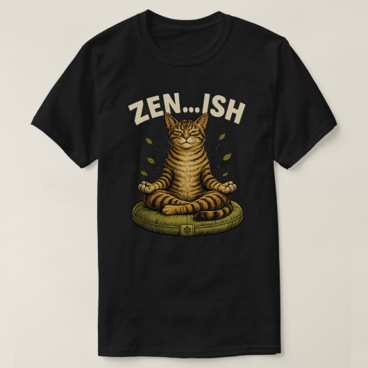 Grappig Zen Ish Kat Design T-shirt (Design voorkant)