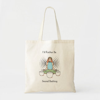 Grappig, zen, schattig, geluidsbad, meditatie tas