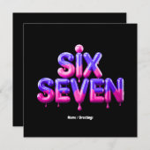 Grappig Zes Zeven 67 Meme Gen Alpha Cool Viral Sty Kaart (Voorkant / Achterkant)