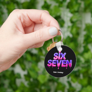Grappig Zes Zeven 67 Meme Gen Alpha Cool Viral Sty Sleutelhanger