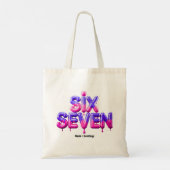 Grappig Zes Zeven 67 Meme Gen Alpha Cool Viral Sty Tote Bag (Achterkant)