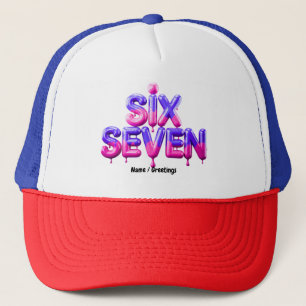Grappig Zes Zeven 67 Meme Gen Alpha Cool Viral Sty Trucker Pet