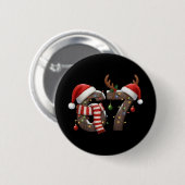 Grappig Zes Zeven Meme 6-7 Kerstmis 67 Kerstverlic Ronde Button 5,7 Cm (Voorkant /achterkant)