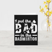 Grappig Zet De Slecht In De Badminton _ Shuttle Ba Kaart (Gele Bloem)