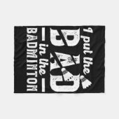 Grappig Zet de slechte in de badminton _ Shuttle B Fleece Deken (Voorkant (Horizontaal))