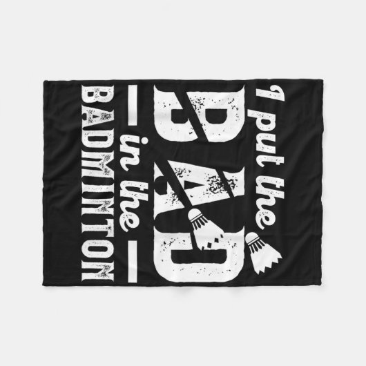Grappig Zet de slechte in de badminton _ Shuttle B Fleece Deken (Voorkant (Horizontaal))