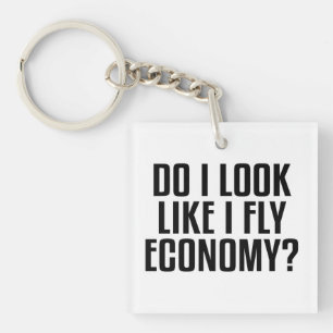Grappig Zie ik eruit alsof ik economy class reis?  Sleutelhanger