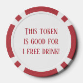 Grappig ziet dat je drink gratis drink partij poker chips (Achterkant)