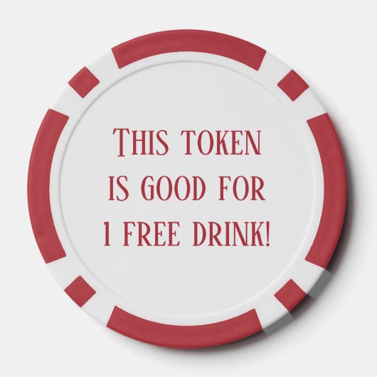 Grappig ziet dat je drink gratis drink partij poker chips (Achterkant)