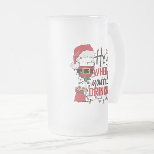 Grappig ziet dat je kerst drink matglas bierpul (Voorkant rechts)