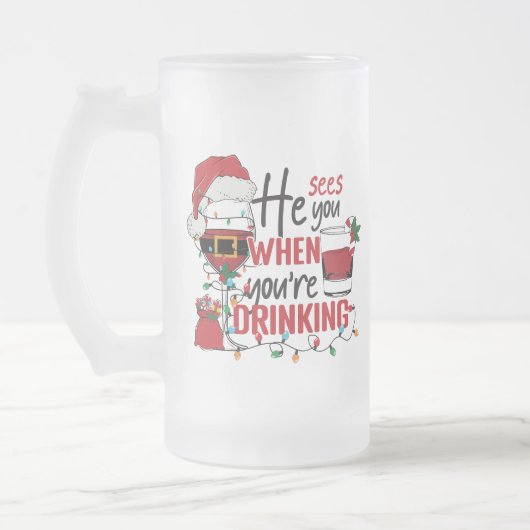 Grappig ziet dat je kerst drink matglas bierpul (Links)