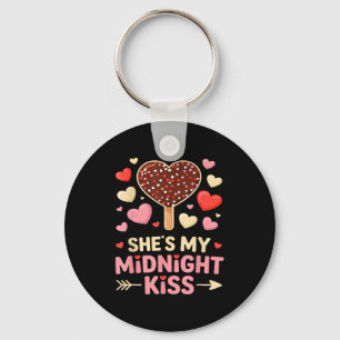 Grappig zij is mijn middernacht kus valentine matc sleutelhanger