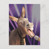 Grappig zingen ezel Boerderij dierlijke Paarse ach Briefkaart (Voorkant)