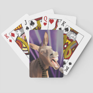 Grappig zingen ezel Boerderij dierlijke Paarse ach Pokerkaarten