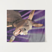 Grappig zingen ezel Boerderij dierlijke Paarse ach Wandkleed (Voorkant (horizontaal))