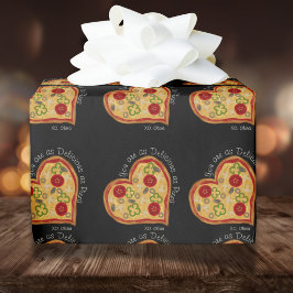 Grappig, zo lekker als een pizza Valentijnsdag Cadeaupapier