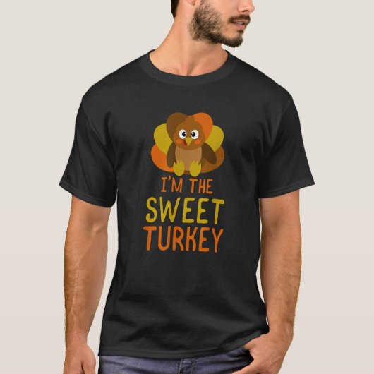 Grappig Zoet Turkije Familie Matching Thanksgiving T-shirt (Voorkant)