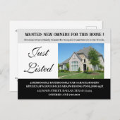 Grappig zojuist aangeboden ONROEREND GOED Briefkaart (Voorkant / Achterkant)