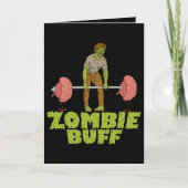 Grappig Zombie Buff Gewicht Lifter Kaart (Voorkant)