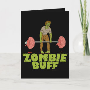 Grappig Zombie Buff Gewicht Lifter Kaart